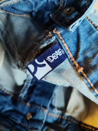 Salopette corta jeans bambina