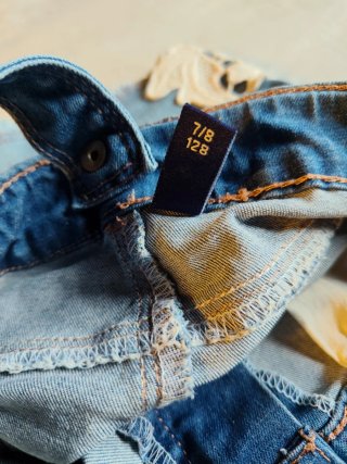 Salopette corta jeans bambina
