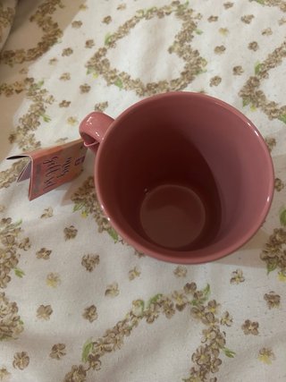 Tazza rosa con scritta Let Your Light Shine
