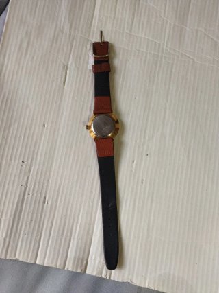 Reloj Titan Hombre Correa Marrón y Detalles Dorado