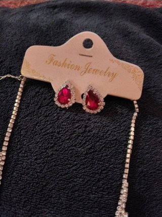 Conjunto bisutería fiesta piedras multicolor