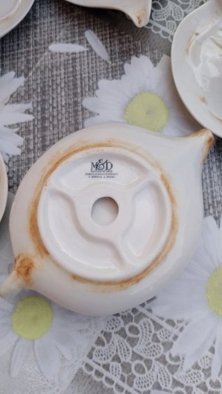 Porta candela ceramica M&D floreale