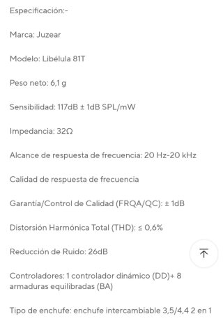 Jużear Dragonfly 81T IEM Auriculares