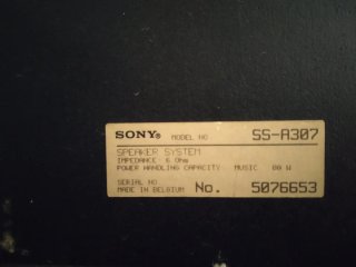 Sony SS-A307 Altavoces