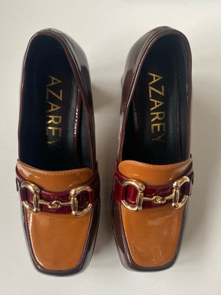 Zapatos de tacón plataforma marrones