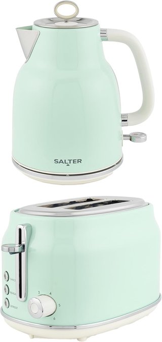 Salter Retro Kettle and Toaster Set 2 Slice,
