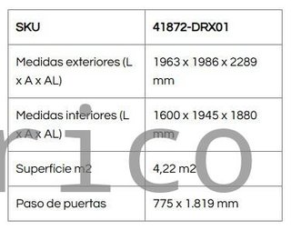Caseta Metálica Palladium 196x198x228 cm - Duramax