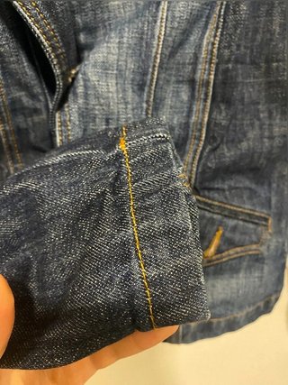 Vintage Denim Blazer Jacket Western Y2K Tailored Fit 00s Premium Cotton