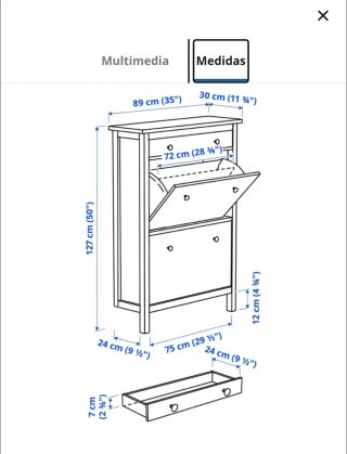 Zapatero HEMNES de Ikea