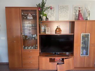 Mueble comedor moderno madera y cristal