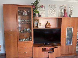 Mueble comedor moderno madera y cristal