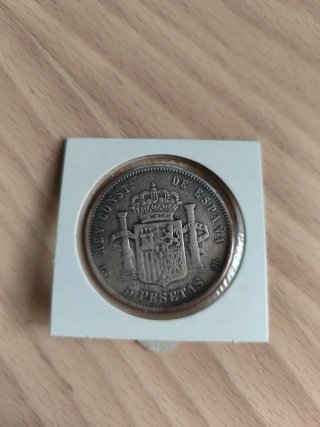 Lote 3 monedas 5 ptas. 1 de 1000 reis (Réplicas)