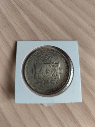 Lote 3 monedas 5 ptas. 1 de 1000 reis (Réplicas)