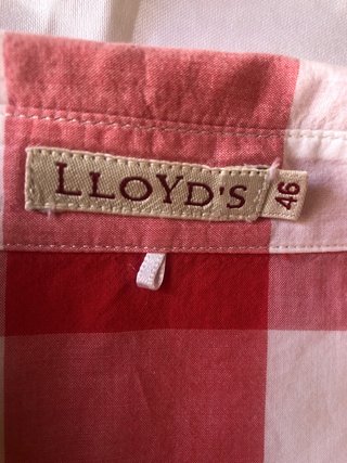 Camisa a cuadros roja y blanca Lloyd's