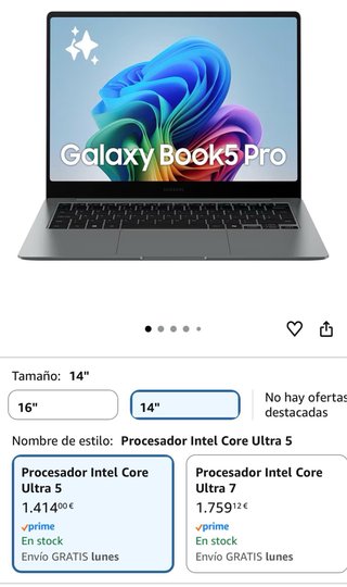 Samsung Galaxy Book5 Pro Portátil. Sin abrir.