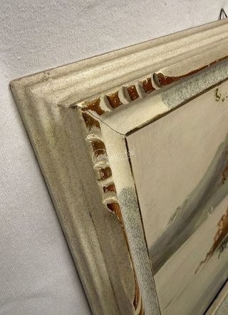 Quadro paesaggio montano con cornice