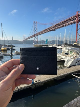 Porta cartões Montblanc preto