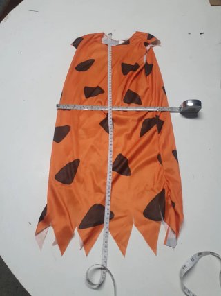 Disfraz Picapiedra naranja con manchas 70x32 cm