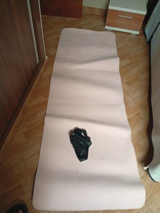 Alfombra Yoga y Deporte Gris/Rosa