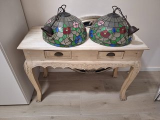 Lámparas Tiffany Cristal y Madera