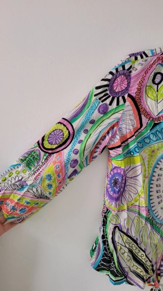 Blusa Sintesis Talla 38 Étnica Multicolor