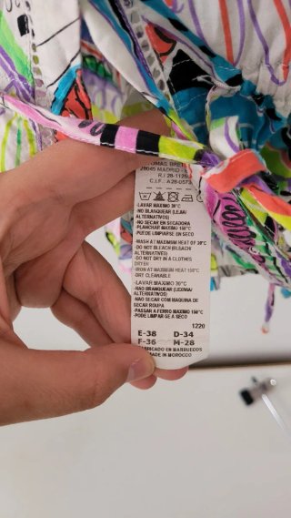 Blusa Sintesis Talla 38 Étnica Multicolor