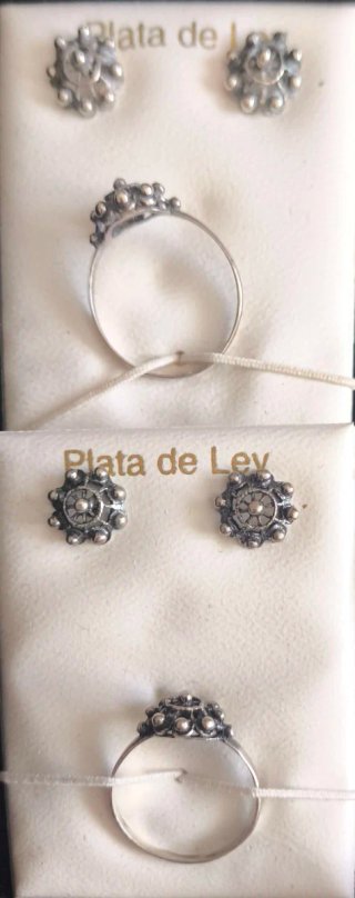 Conjunto Plata Pendiente y Colgante