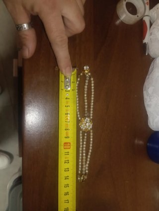 Pulsera fallera niña perlas y oro