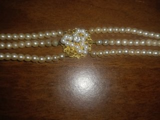 Pulsera fallera niña perlas y oro