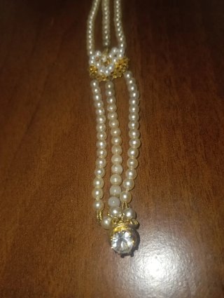 Pulsera fallera niña perlas y oro