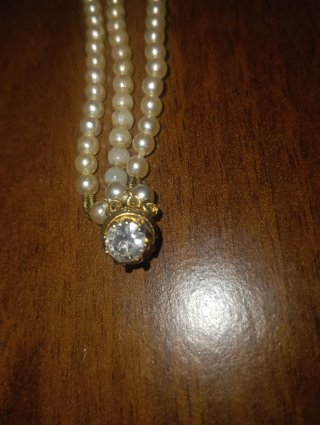 Pulsera fallera niña perlas y oro