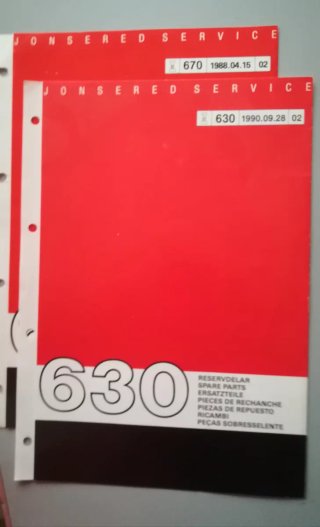 2 Manuales Jonsered Service 630/670