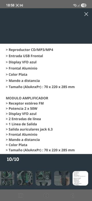 Equipo Vieta VH-MS440SL CD Receiver