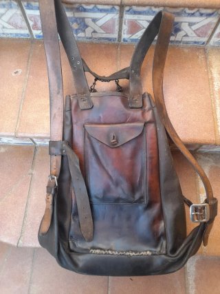 Morral de Pastor Antiguo Cuero