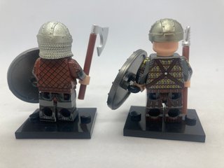 Minifiguras Vikingos con hacha y escudo