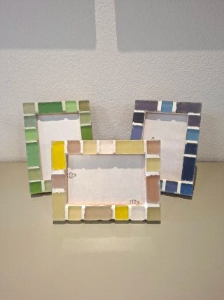 Cornicetta portafoto mosaico