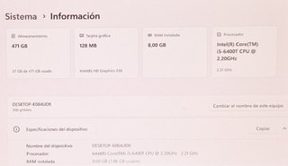 PC HP Pavilion i5 8GB RAM 500GB