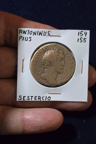 Sestercio Antonino Pio 154-155