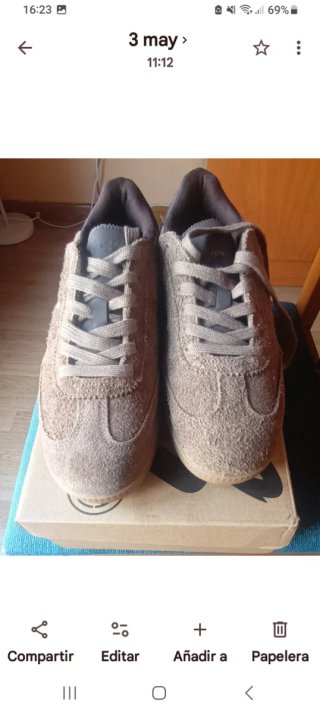 Deportivas Hombre Beige/Marrón
