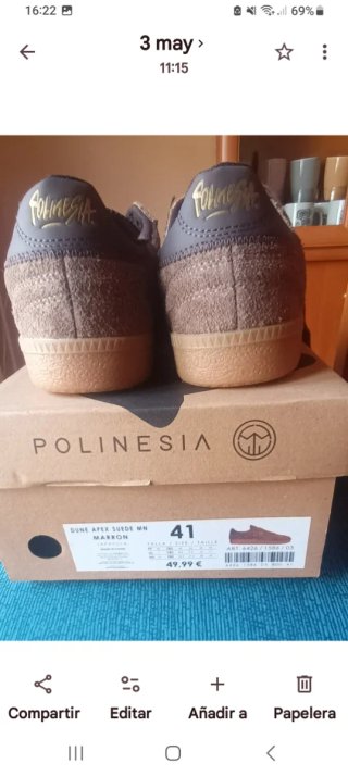 Deportivas Hombre Beige/Marrón