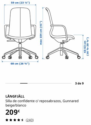 Silla de oficina IKEA LÅNGFJÄLL