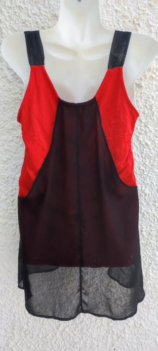 Blusa Desigual Negra y Roja
