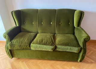 Sofá Retro Terciopelo Verde