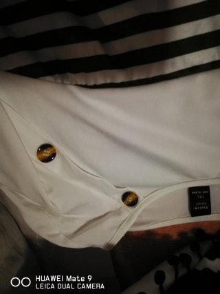 Casaca larga rayas blanca y negra Talla 5XL