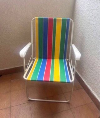 Silla de playa plegable multicolor