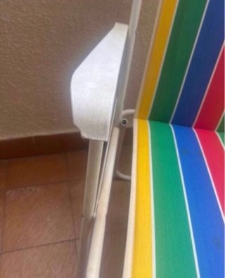Silla de playa plegable multicolor