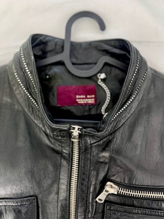 Chaqueta Biker ZARA MAN | 100% Piel Auténtica | XL
