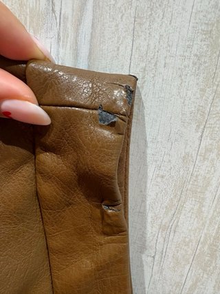 Falda polipiel marrón Stradivarius