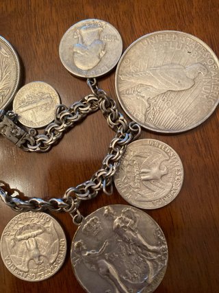 Pulsera Plata 9 Monedas