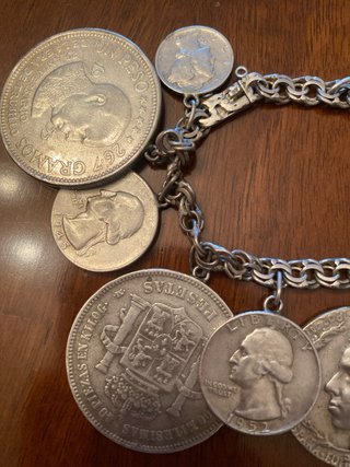 Pulsera Plata 9 Monedas